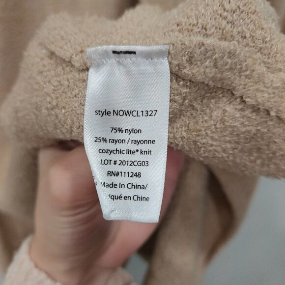 Barefoot Dreams Ivory Cardigan Sweater Pocket Plush Teddy Longline Cream Size XS - Picture 10 of 10